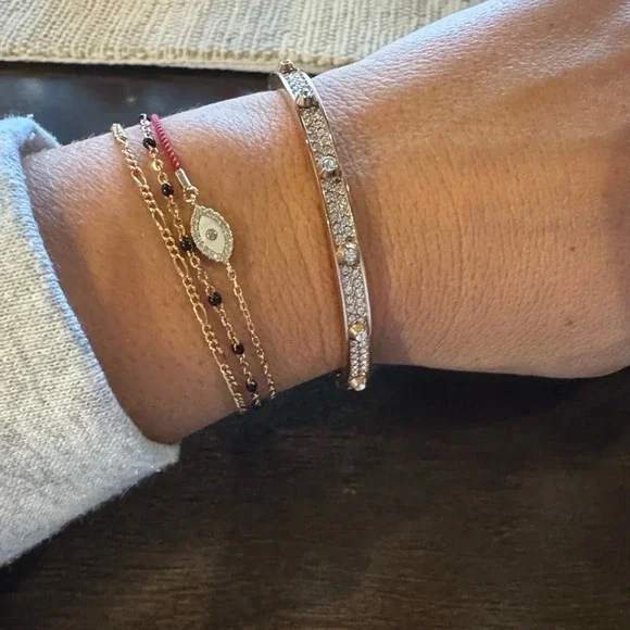 Michael Kors Rose Gold Bracelet with Silver Rhinestones - Picture 6 of 6